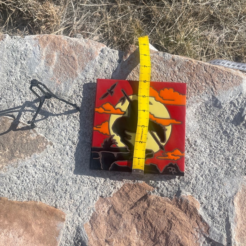 NWOT End of The Trail Tile w/Stand (6”x6”) - Picture 6 of 6